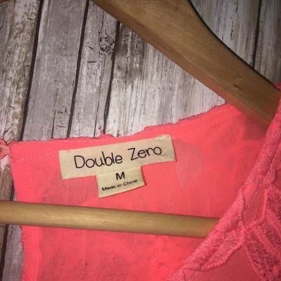 Double Zero Neon Pink Crop Top - Picture 4 of 5